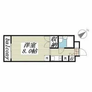 ヒルズ藤川(Hills Fujikawa)【1A号室】の間取り