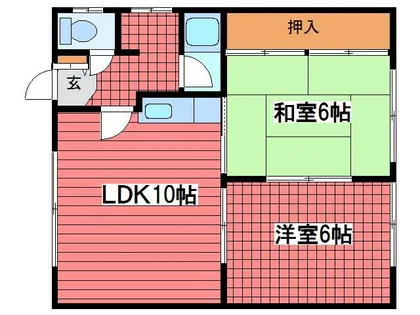 コーポラスすみよし【2階】の間取り