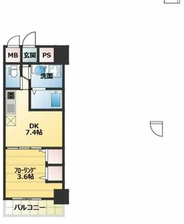 スプランディッド江坂III【10階】の間取り