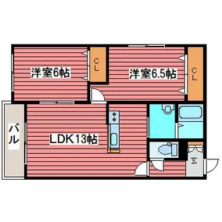 ル・ファール福住【2階】の間取り