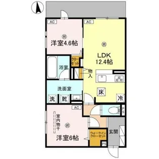 大阪府大阪市東成区東中本3丁目【アパート】の間取り