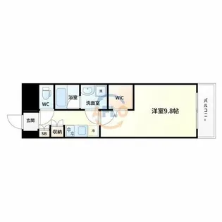 アクアスイート新大阪【6階】の間取り