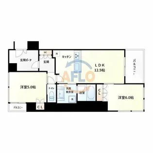 アデレイド新福島【12階】の間取り