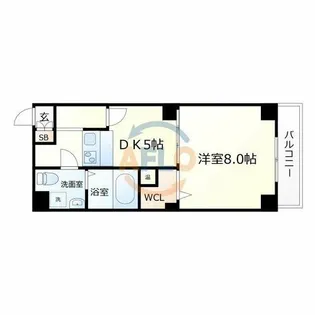 ラカーサ今里【4階】の間取り