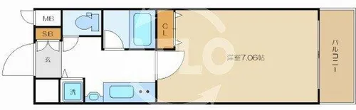 クレアートアドバンス大阪城南【3階】の間取り