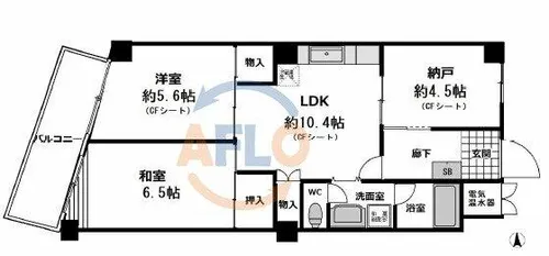 ヒルブリッジヒルNo.1【407号室】の間取り
