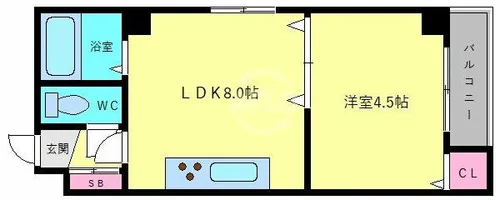 サンプラザ上汐【5階】の間取り