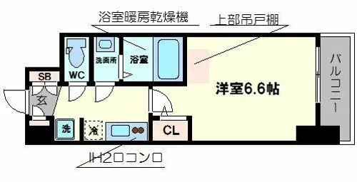 SERENITE谷四【2階】の間取り