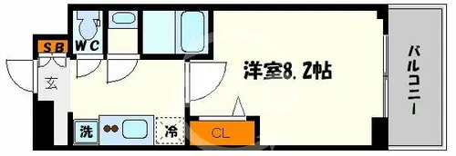 プレサンス心斎橋ソレイユ【7階】の間取り