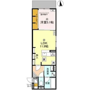 大阪府大阪市東成区東中本3丁目【アパート】の間取り