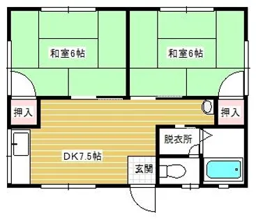 リベットハイツ【B号室】の間取り