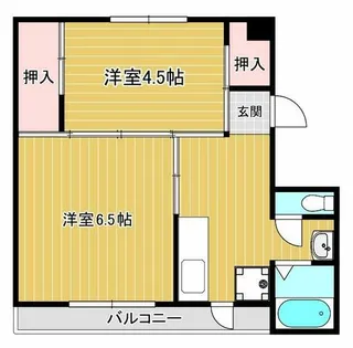 ヴィラナリー豊岡2号棟【202号室】の間取り