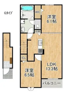 バナナヒルズ【2階】の間取り