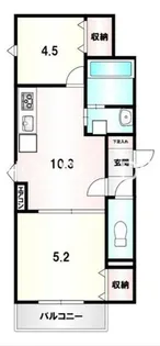 クリエオーレ豊島南【1階】の間取り