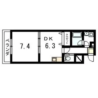 SELENE桂【2階】の間取り