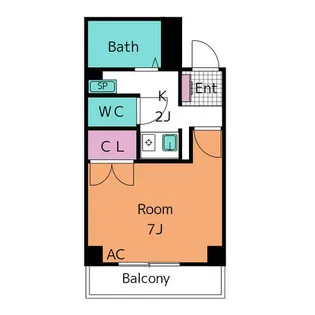 ヴィレッジ・ヴァーナル【1階】の間取り