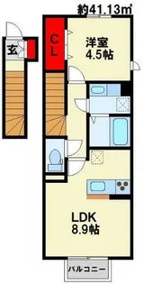 アカイユⅡ【207号室】の間取り