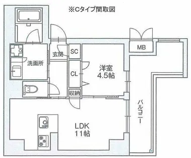 テラスレジデンス新大阪【4階】の間取り