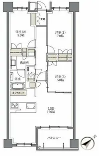 アヴァンセテラス瑞穂日向町【3階】の間取り