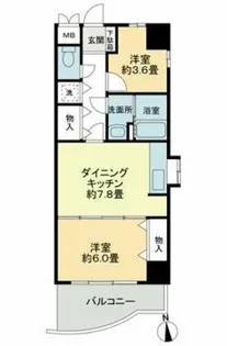 グリーンハイツ新道【7階】の間取り