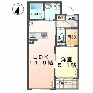 パルクボヌール川名【2階】の間取り