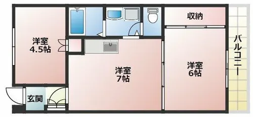 ツインコープ守口北館【3階】の間取り