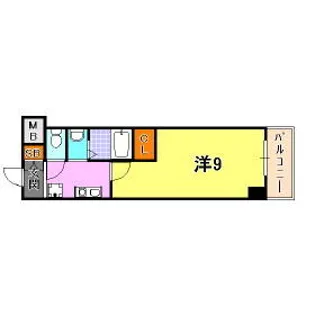 ブリックロード山の手【6階】の間取り