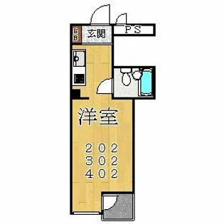 レディース大鉄【4階】の間取り