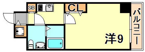 S-RESIDENCE神戸磯上通【13階】の間取り