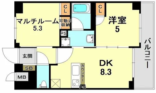 エステムプラザ神戸西4インフィニティ【5階】の間取り