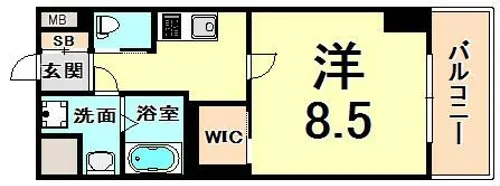 MS’PALAZZO HATKOBE【8階】の間取り