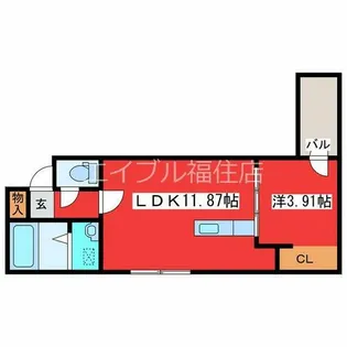 Highlight Fukuzumi【1階】の間取り