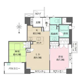 パークホームズ今出川【1006号室】の間取り