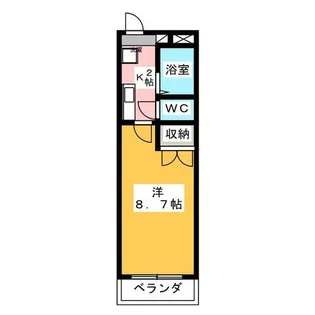 1Kの間取り画像