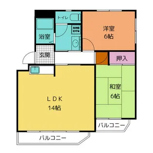 グリーンテラス岩月 B【3階】の間取り