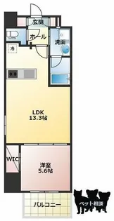 Dimus北浜【3階】の間取り