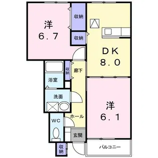 サンヒルズA【1階】の間取り