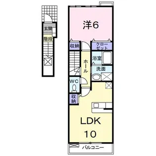 ココミッドタウンA【2階】の間取り