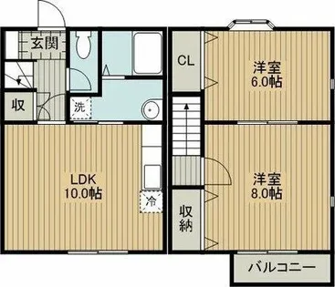 BERRY笹山【101号室】の間取り