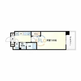 Luxe大阪城南【10階】の間取り