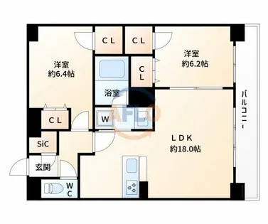 セノアタワー新大阪【13階】の間取り