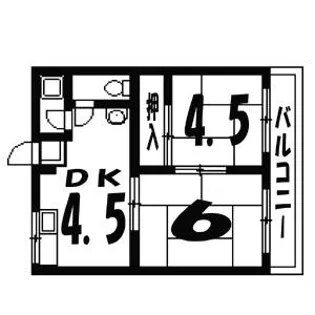 ハイツ北浦【107号室】の間取り