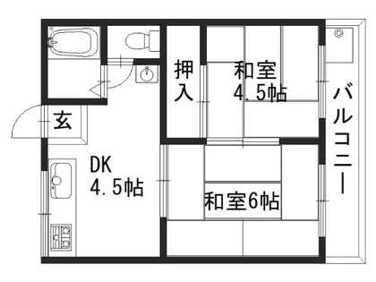 ハイツ北浦【107号室】の間取り