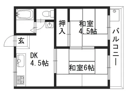 ハイツ北浦【107号室】の間取り
