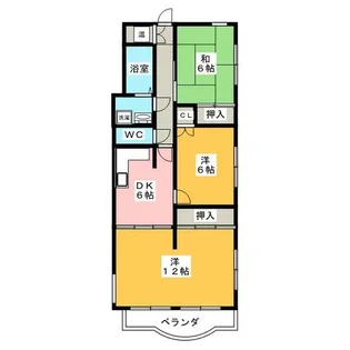 ライオンズマンション本山【2階】の間取り