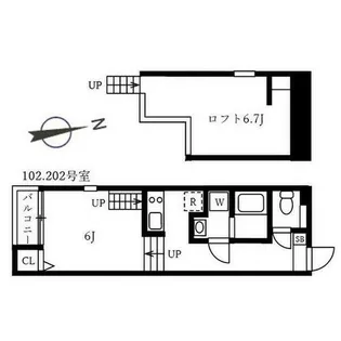 ソレアード【102号室】の間取り