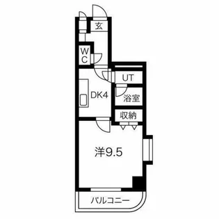 ウェークフォレストブロンド【401号室】の間取り