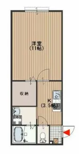 シンプルライフ【A201号室】の間取り