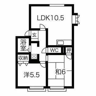 アネシス愛宕山【2階】の間取り