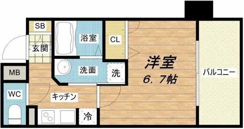 レオンコンフォート本町【5階】の間取り
